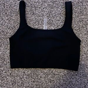 Golden Aritzia Women's Cropped Black Square Tank